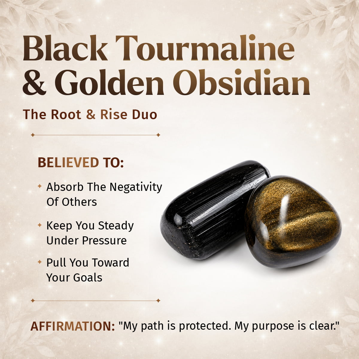 Black Tourmaline & Gold Obsidian Aura Protection Bracelet