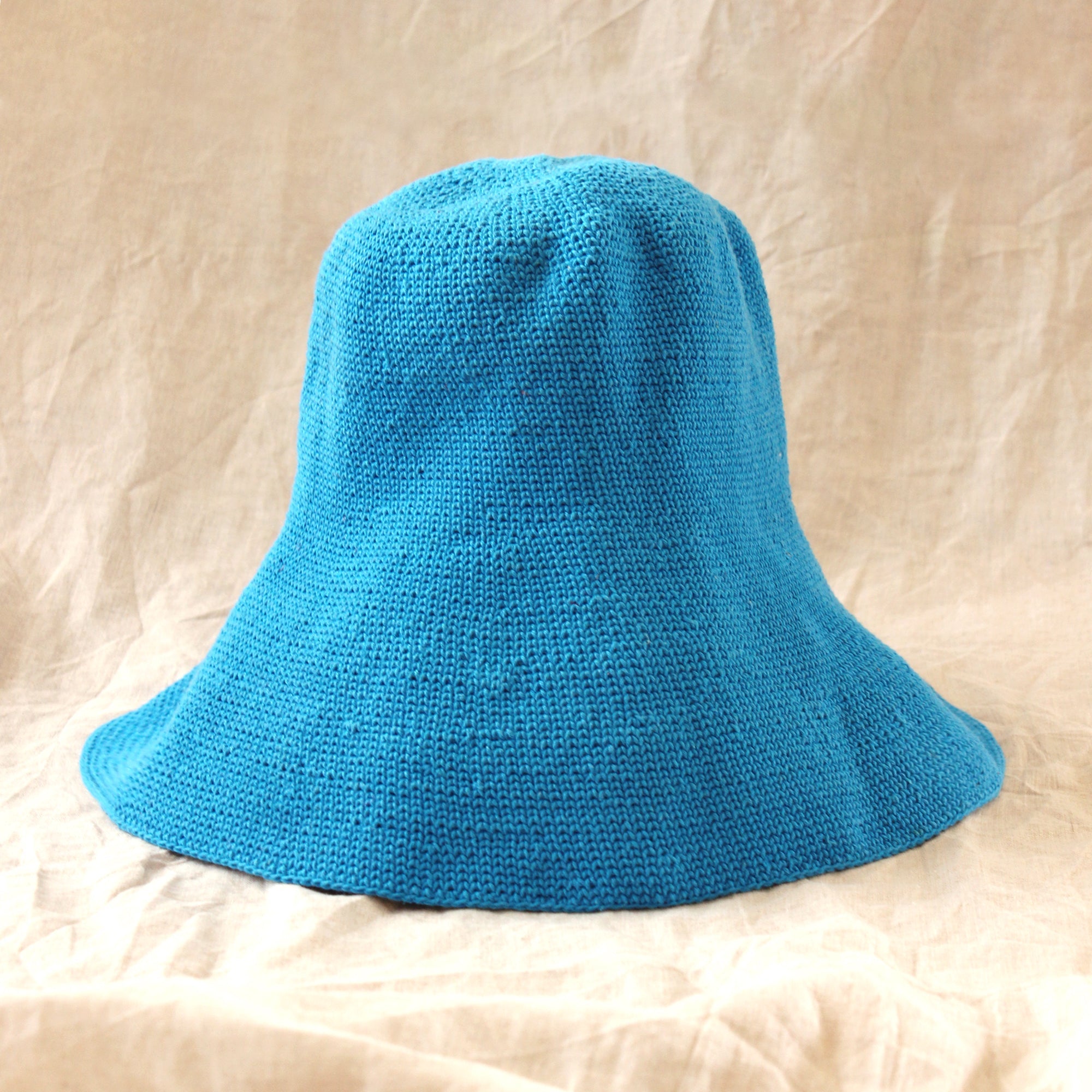 BLOOM Crochet Hat in Mosaic Blue Crochet hats BrunnaCo