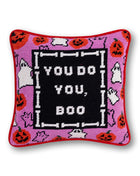 Boo Needlepoint Pillow