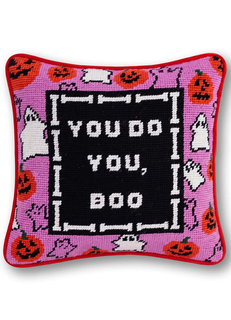 Boo Needlepoint Pillow