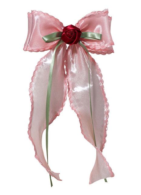 Amour Rose Hair Bow Barette
