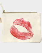 Lips Printed Cotton Canvas Eco Pouch Bag