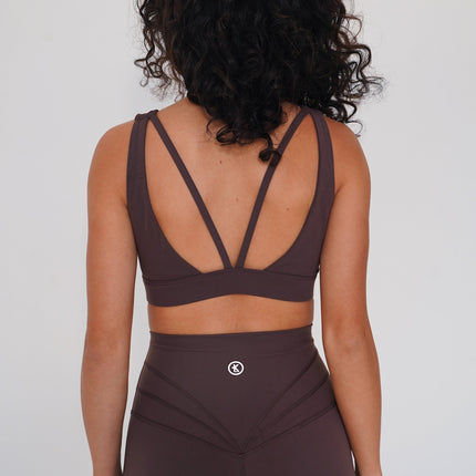 I am Beautifully Radiant Quick Dry Coffee Sports Bra