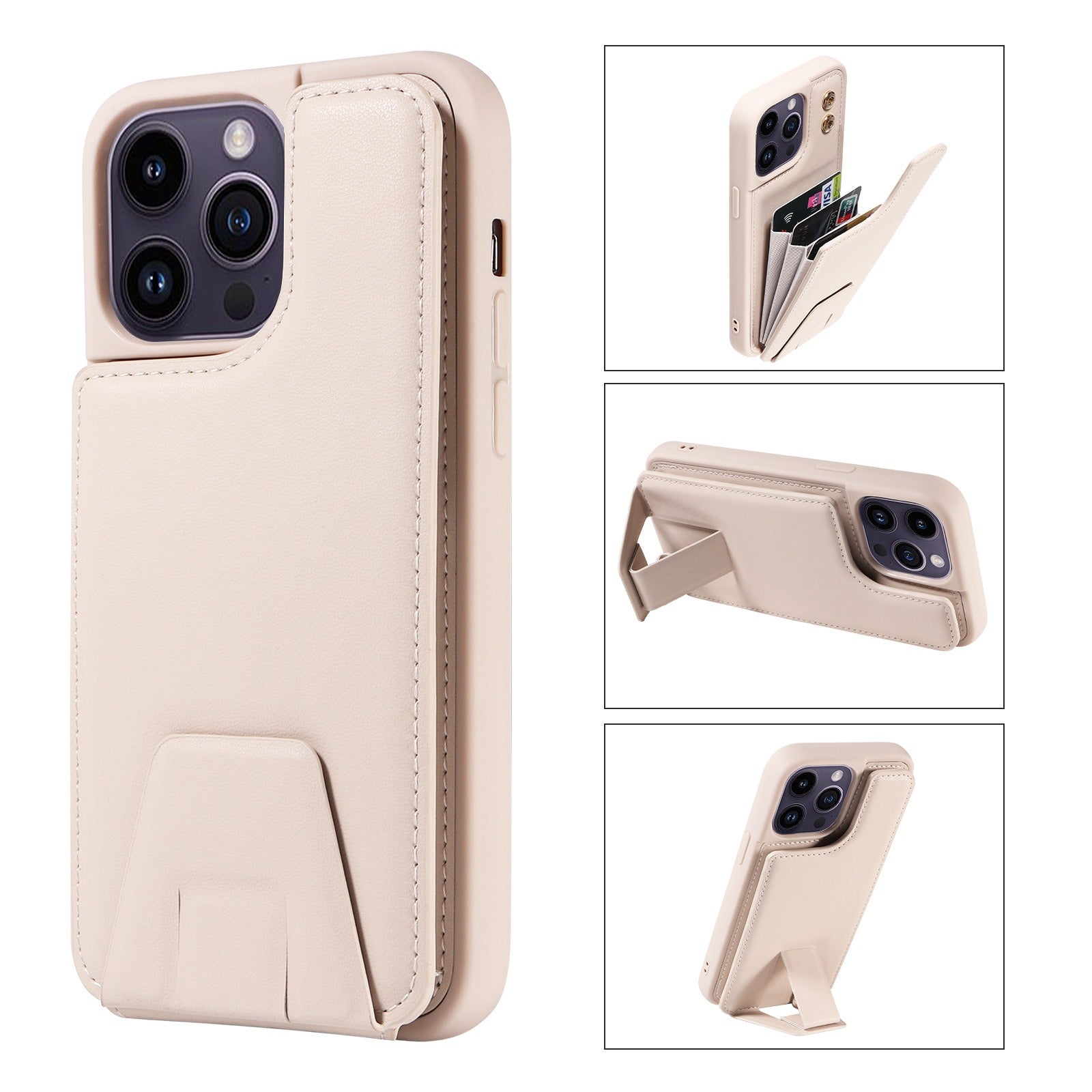 Slim PU Leather Accordion Wallet iPhone Case with Vertical Kickstand iPhone Case V.I.P Digital Presence