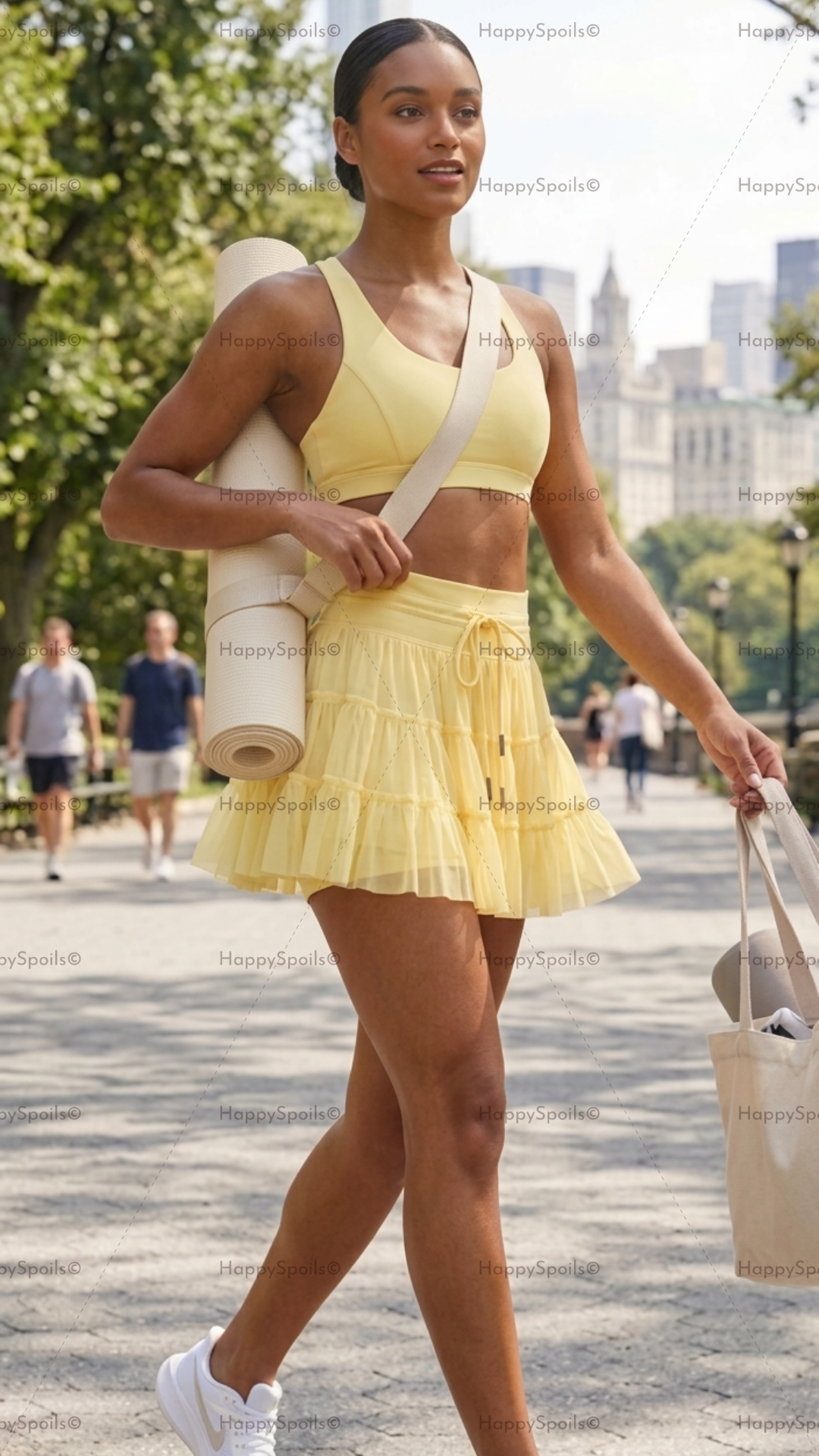 Ruched Princess Mini Pocketed Skort Trendsi