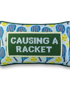 Causing A Racket Needlepoint Pillow