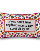 Come Sit By Me Needlepoint Pillow