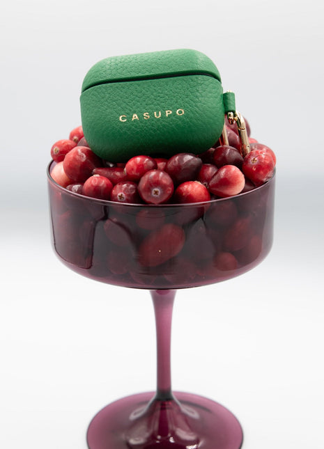 Leather Airpod Case - Green