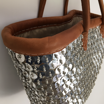 The Sac Brillant — Handcrafted Sequin Palm Tote