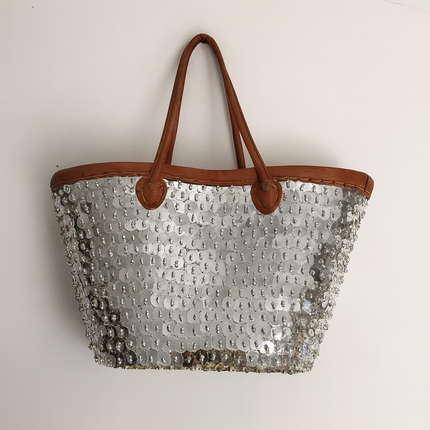 The Sac Brillant — Handcrafted Sequin Palm Tote