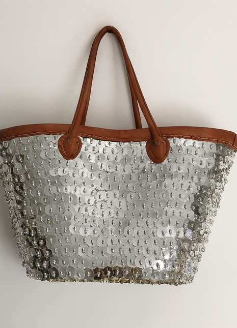 The Sac Brillant — Handcrafted Sequin Palm Tote