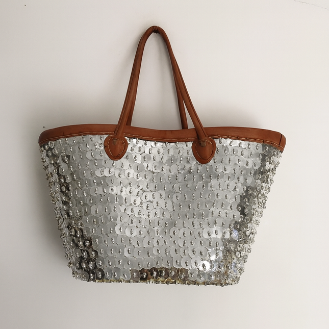 The Sac Brillant — Handcrafted Sequin Palm Tote