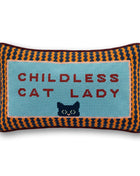 Childless Cat Lady Needlepoint Pillow