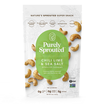 Chili Lime & Sea Salt, Sprouted Cashews (1/6 pack)