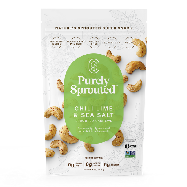 Chili Lime & Sea Salt, Sprouted Cashews (1/6 pack)