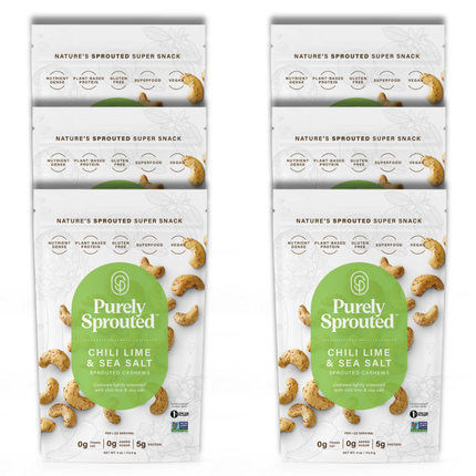 Chili Lime & Sea Salt, Sprouted Cashews (1/6 pack)