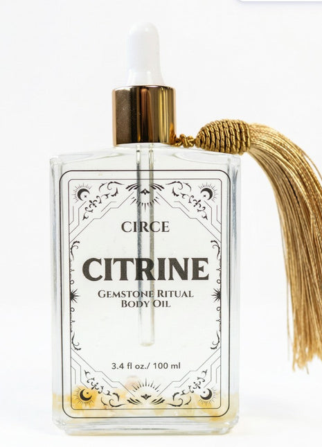Citrine Infused Hydrating Body Oil – For Abundance & Luck | 3.4 oz