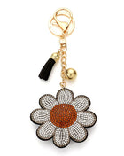 Bling Daisy Flower Tassel Bag Charm