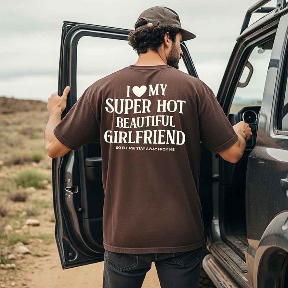 Comfort Colors I Love My Super Hot Beautiful Girlfriend V-Day Tee