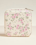 Flower Pattern Portable Square Jewelry Box