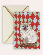 Birman Cat Fine Art Greeting Card