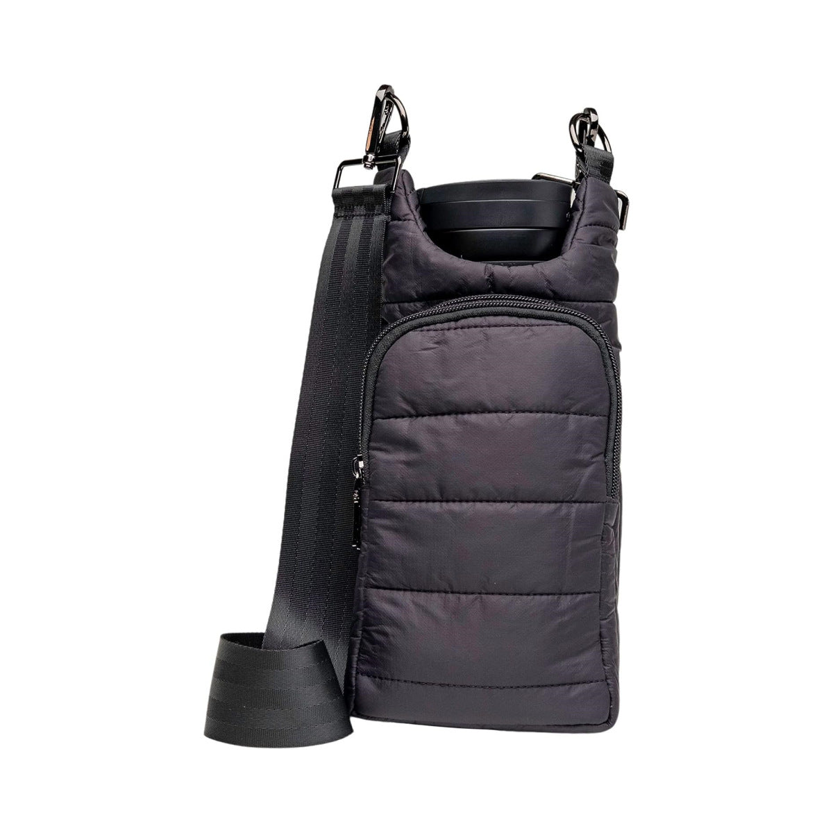 Puffer Down Bottle Shoulder Bag, oblique heat preservation