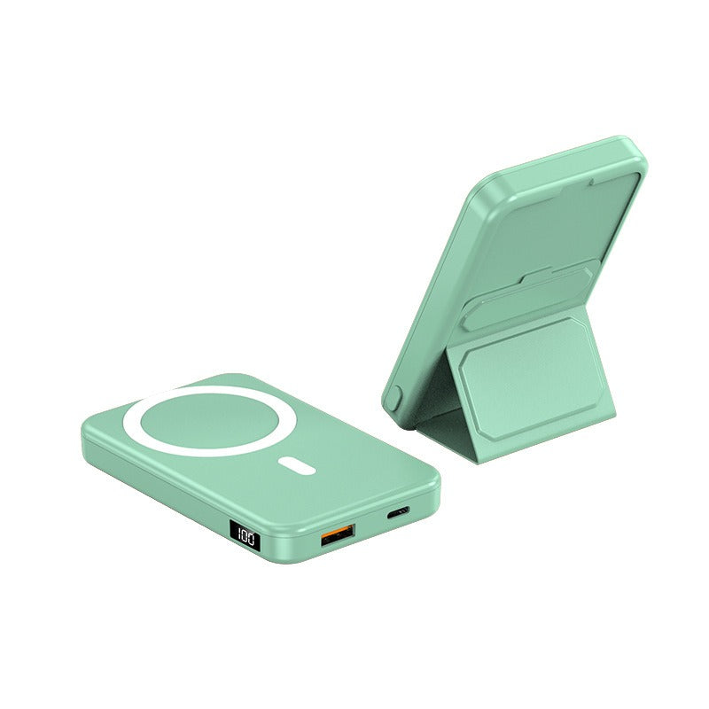 Fast Charging Portable 10000mah Wireless Magnetic Power Bank with mini Stand 22.5W A27-1 bracket 22.5W green 10,0 V.I.P Digital Presence
