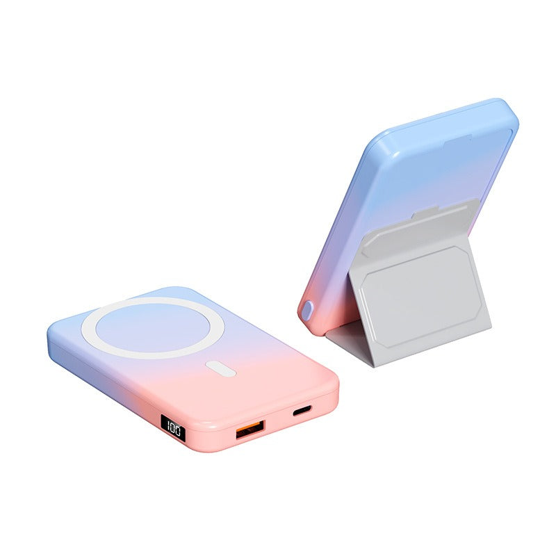 Fast Charging Portable 10000mah Wireless Magnetic Power Bank with mini Stand 22.5W A27-1 bracket 22.5W flame blue V.I.P Digital Presence