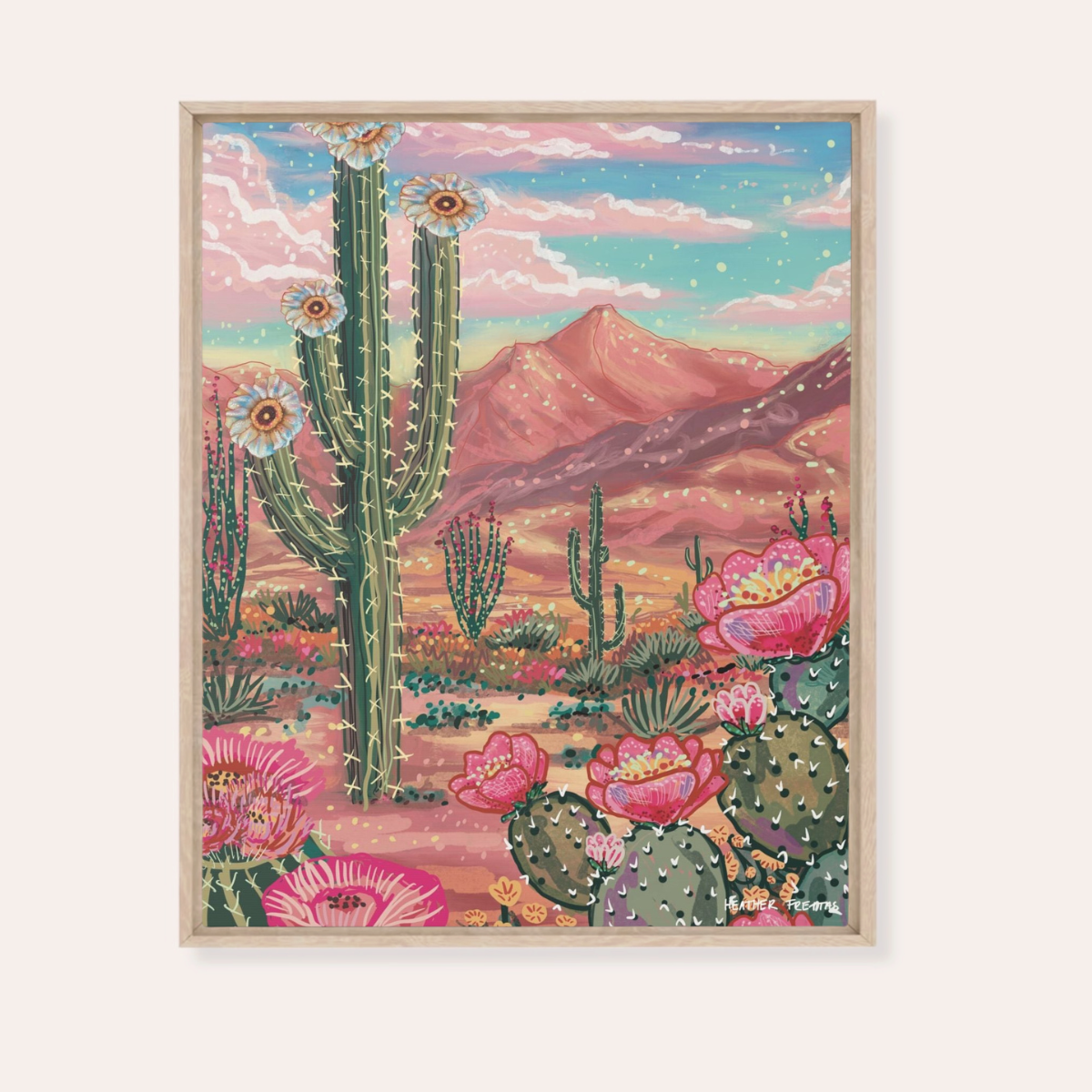 Southwest Paradise Framed Fine Art Canvas Print