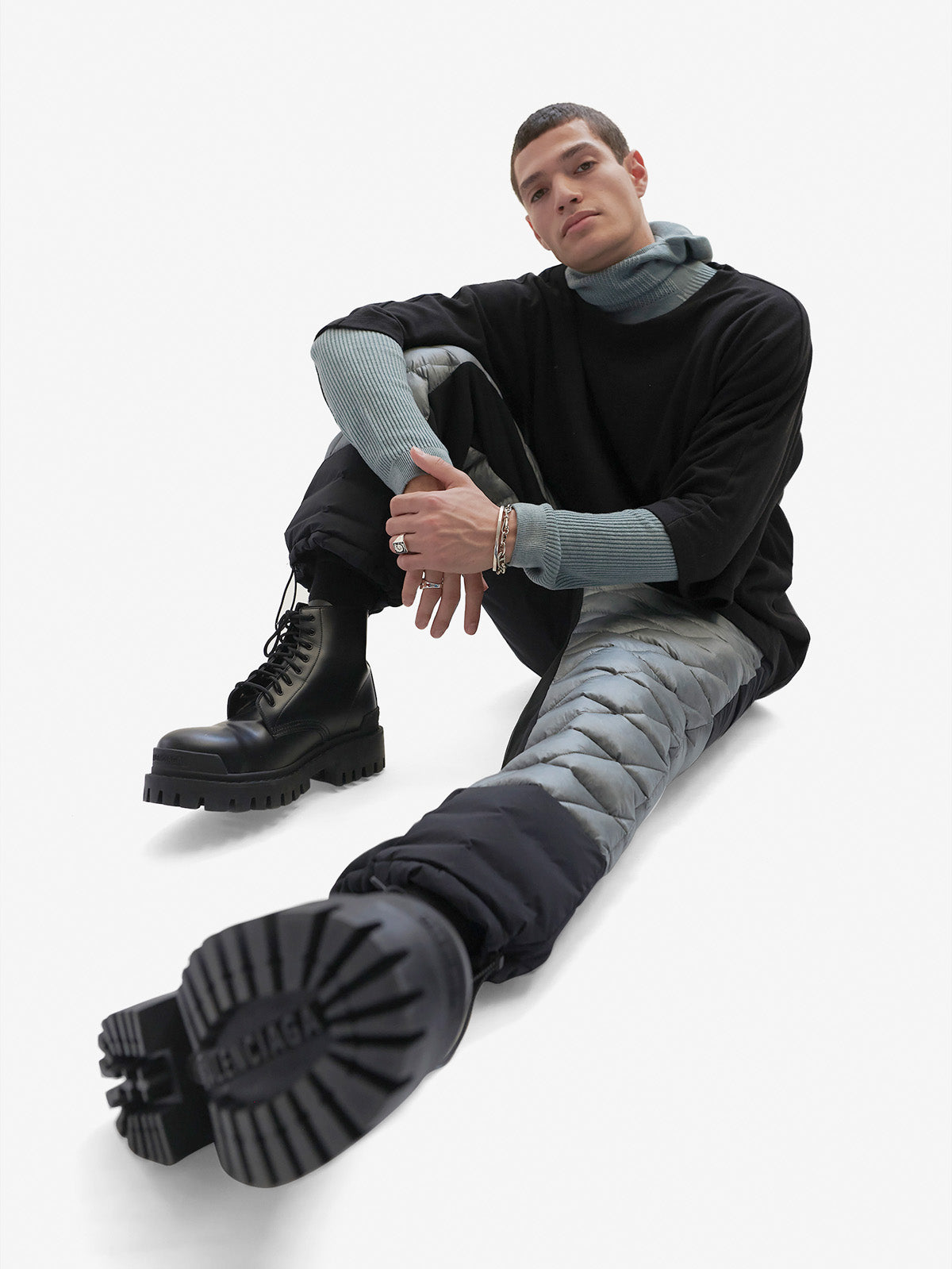Hybrid Down Sweatpant - Slate Gray
