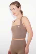 I Am Wonderful Halter Neck Beige Bra