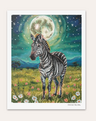Floral Zebra Hand Signed Fine Art Print