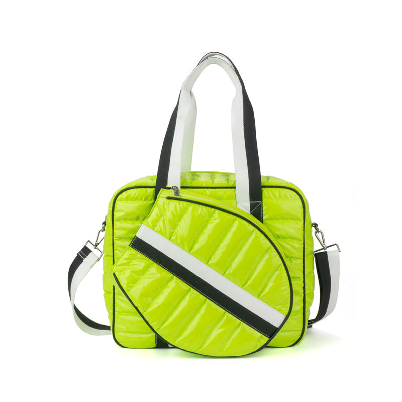 The Brooke | Tennis Puffer Duffel Sport Bag | 6 Colors Citron Tennis Bag Babs+Birdie