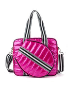 The Brooke | Tennis Puffer Duffel Sport Bag | 6 Colors Electric Pink Tennis Bag Babs+Birdie