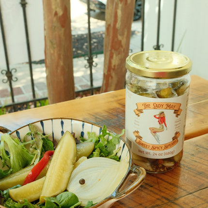 The Lady May Sweet & Spicy Pickle Spears - Small Batch Jalapeño Dill Pickles