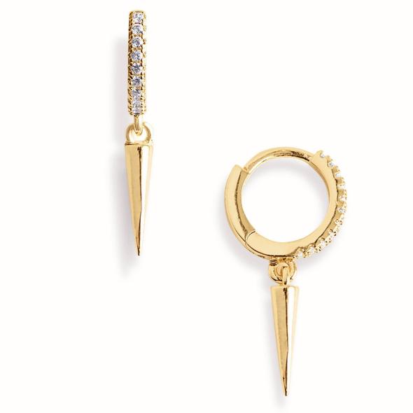 Miss Spike Earring Set Dangling Spike Huggie Earrings Views & Co