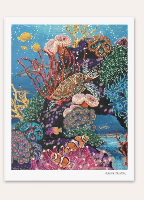 Turtle Tides Hand Signed Fine Art Print