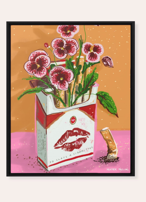 Dirt Bouquet Framed Fine Art Canvas Print