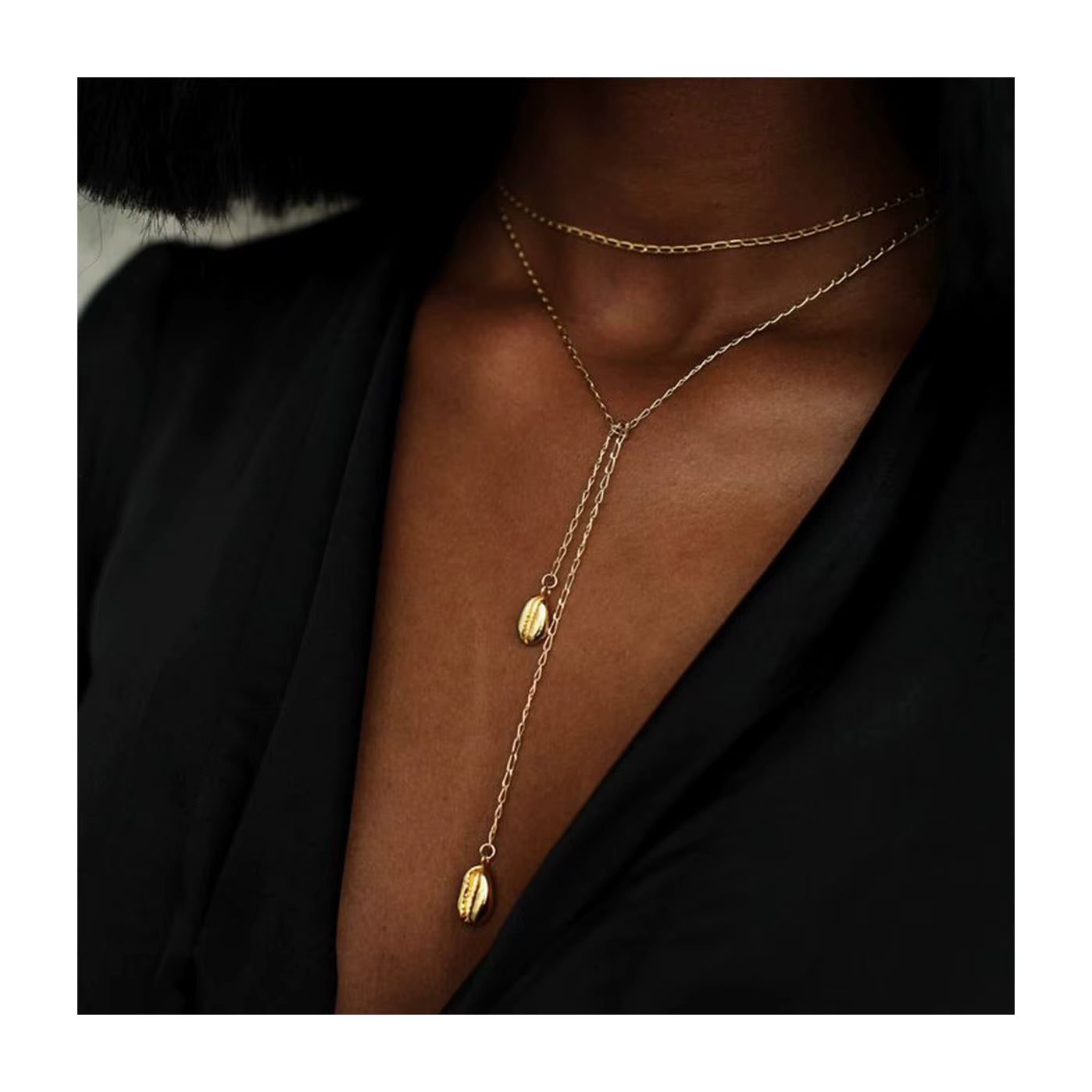 18K Gold-Plated Y-Shaped Necklace Necklaces Trendsi