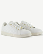 VOLTAIRE QUILTED COURT SHOE, WHITE Sneakers Elle Footwear