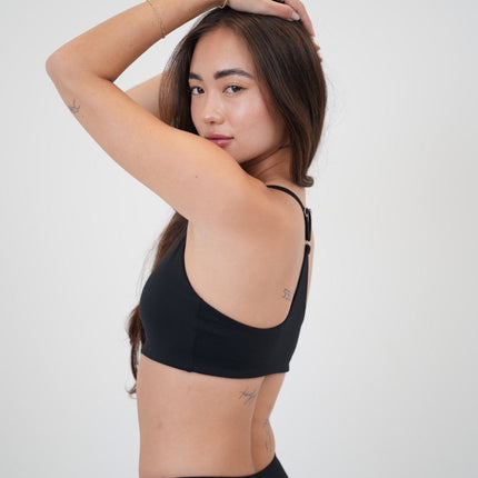 I Live in Luxury Black Sports Bra