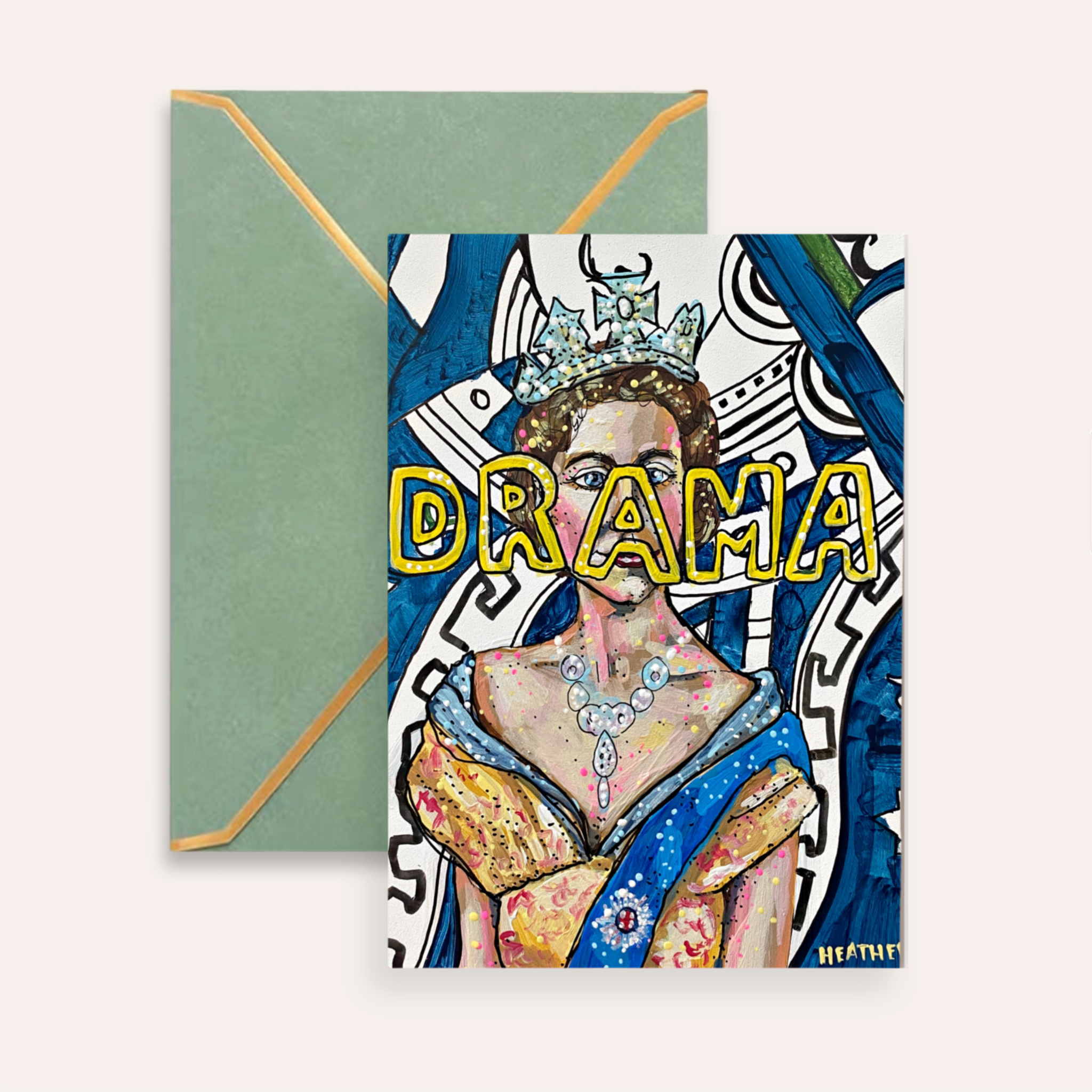 Drama Queen Fine Art Greeting Card