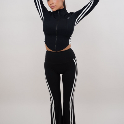 I Am Motivated Black Flare Pant