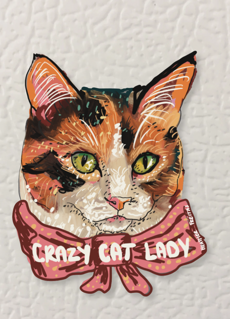Crazy Cat Lady Magnet ( Die-Cut )
