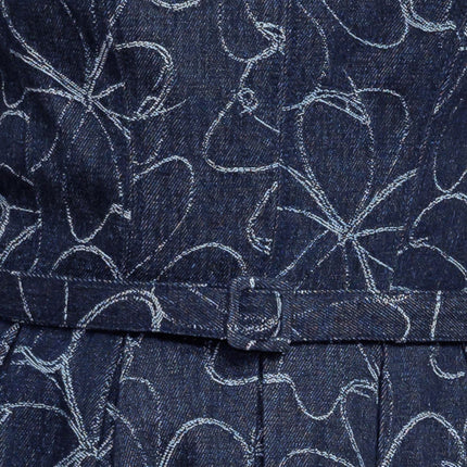 MOONDUST GARDEN DENIM MIDI DRESS