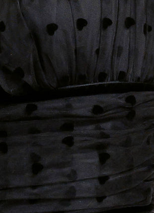 HEART DOT BALLET TULLE MIDI DRESS