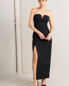 SECRET MOMENT WOVEN MIDI DRESS