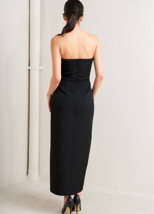 SECRET MOMENT WOVEN MIDI DRESS