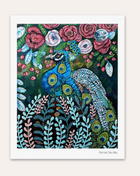 Blue Boy Peacock Hand Signed Fine Art Print