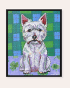 Westie Framed Fine Art Canvas Print